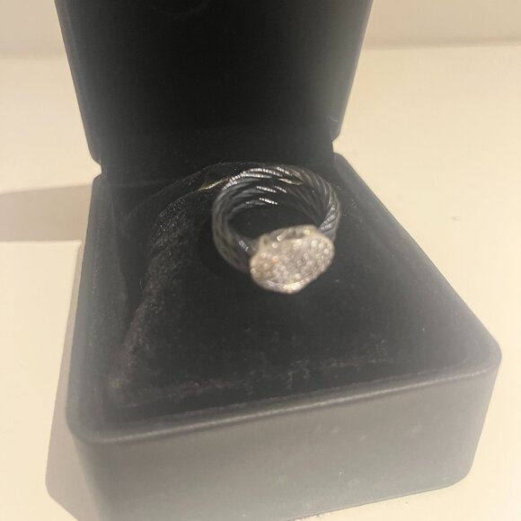 Charriol Diamond Celtic Noir Ring Size 6 1/4 - Picture 4 of 7